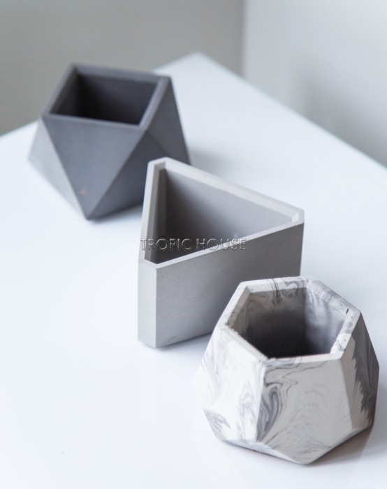 Кашпо бетонное настольное ТН 02