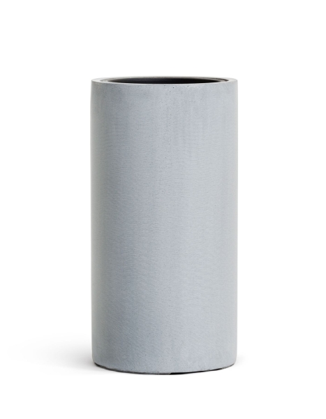 Кашпо TREEZ Effectory, Высокий цилиндр, Серый ледник