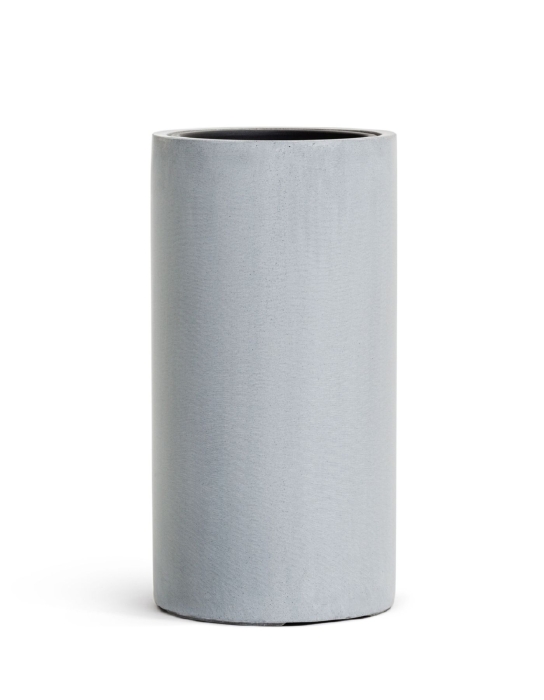 Кашпо TREEZ Effectory, Высокий цилиндр, Серый ледник