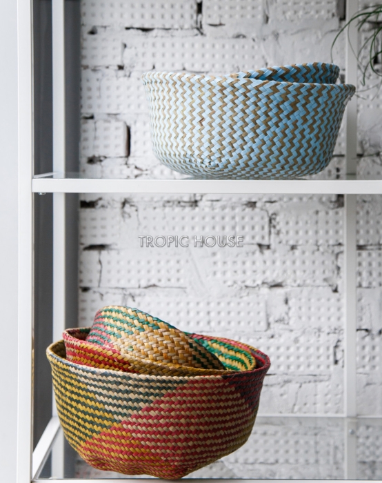 Корзина средняя цветная