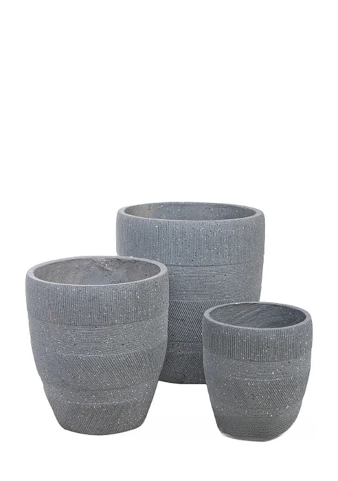 Кашпо Nobilis Marco "Tapes graphite Round"