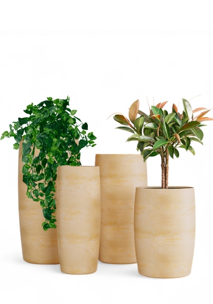 Кашпо CONCRETIKA CIGAR LEMON CLAY