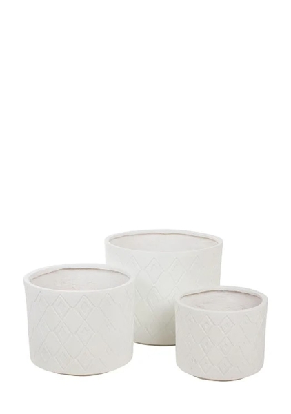 Кашпо Nobilis Marco "Brill white Cylinder" (файберглас), D38хH30 см