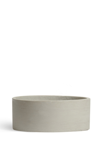 Кашпо TREEZ ERGO, Низкий цилиндр, Белый песок
