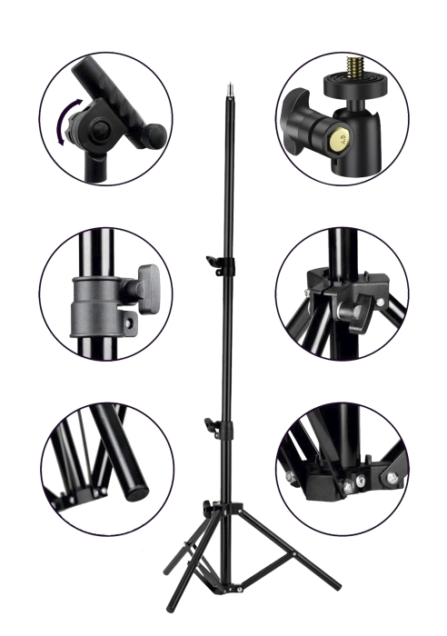 Торшер напольный со штативом, черный