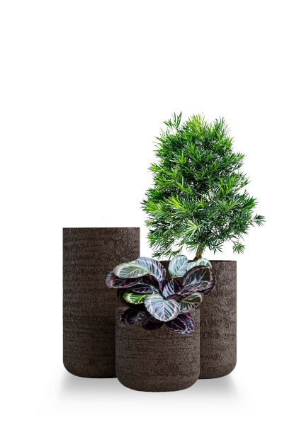 Кашпо CONCRETIKA TOPPER EROSIA BROWN
