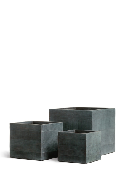 Кашпо TREEZ ERGO, Graphics, Куб, Окись с медной патиной