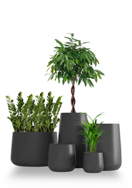 Кашпо CONCRETIKA CONE NERO