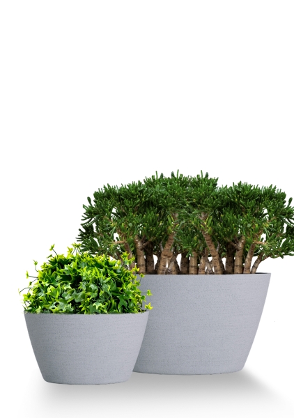 Кашпо CONCRETIKA BOWL EROSIA WHITE