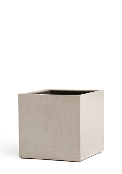 Кашпо TREEZ Effectory, Куб, Белый песок