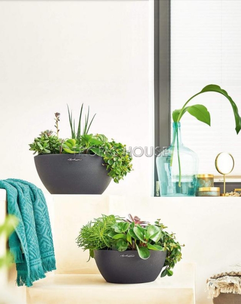 Кашпо LECHUZA CUBETO Stone 30х13 см