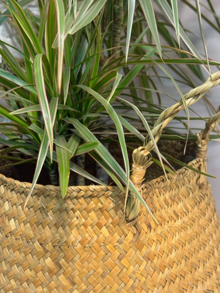 Корзина большая оранжевый/крафт