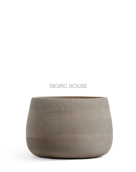 Кашпо TREEZ ERGO, Низкая чаша, Капучино