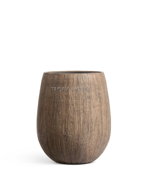 Кашпо TREEZ Effectory, Округлая чаша, Светлый дуб