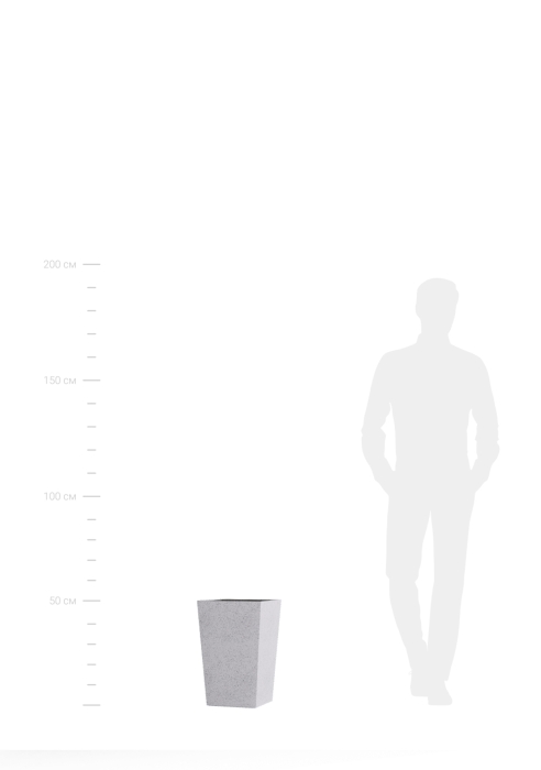 Кашпо CONCRETIKA CONIC EGG WHITE