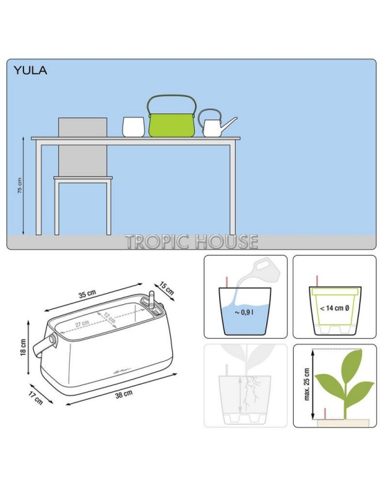 Корзинка для растений LECHUZA YULA 38х33 см