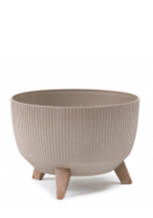 Кашпо ROMA ECO coffee Jumper на ножках d33, h22