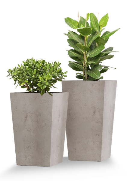 Кашпо CONCRETIKA CONIC CONCRETE WHITE