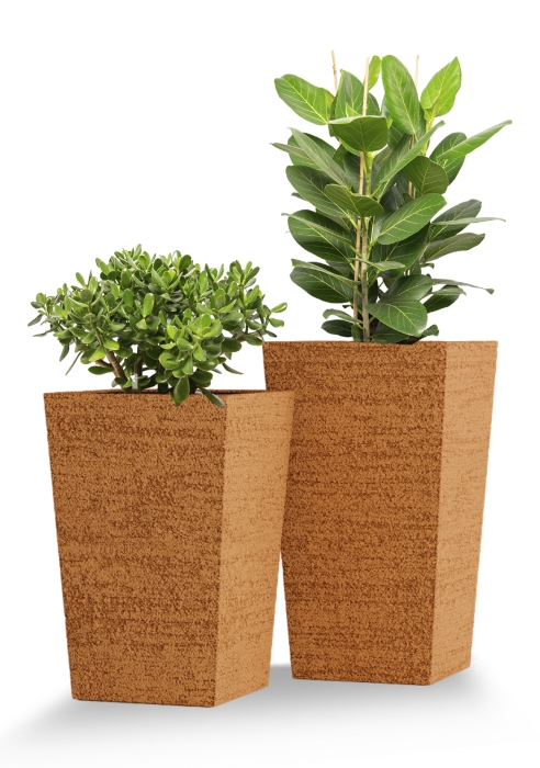 Кашпо CONCRETIKA CONIC EROSIA OCHRE