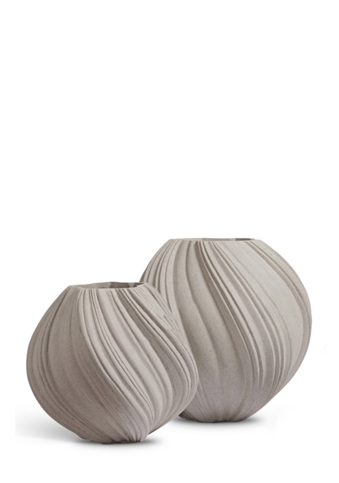 Кашпо TREEZ Effectory, Dune, Сферическая Дизайн-ваза, Белый песок