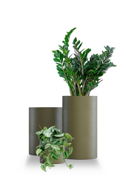 Кашпо CONCRETIKA CYLINDER CLASSIC OLIVA
