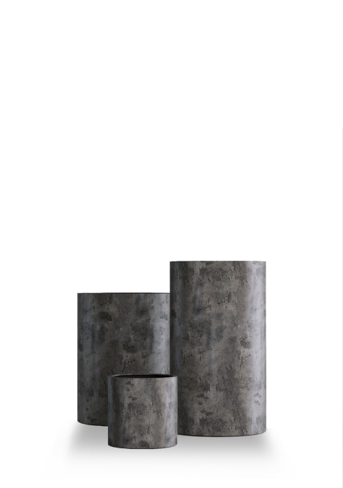 Кашпо CONCRETIKA CYLINDER CONCRETE GREY DARK