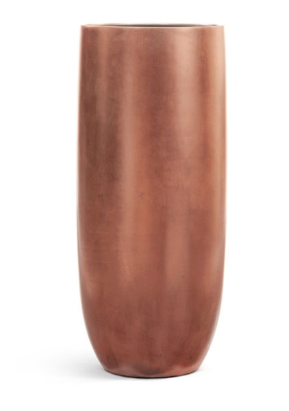 Кашпо TREEZ Effectory, Высокий округлый конус, Розовая медь