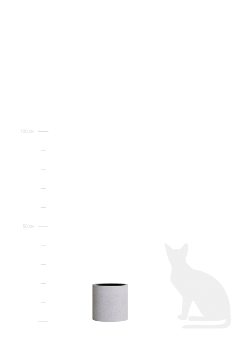 Кашпо CONCRETIKA CYLINDER EGG WHITE