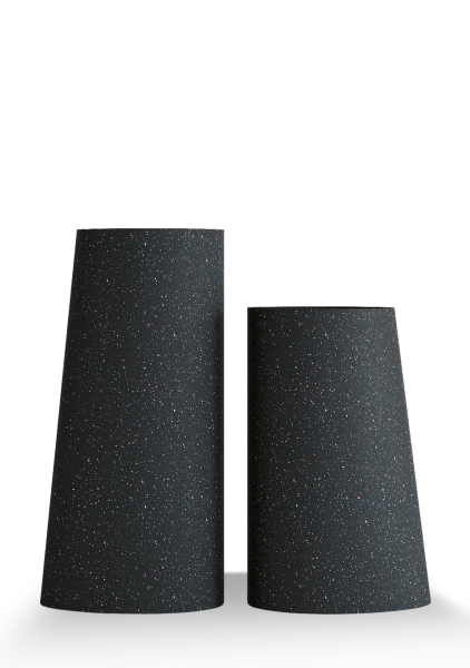 Кашпо CONCRETIKA DUET EGG BLACK