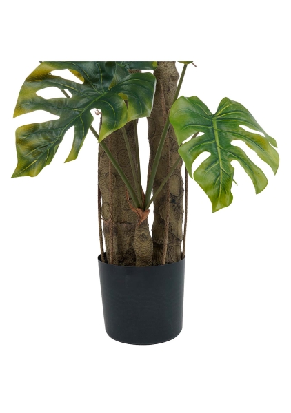 Дерево искусственное в кашпо "Монстера", Н180 см, 22 листа