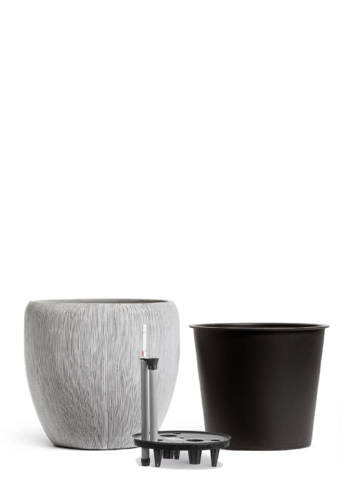 Кашпо TREEZ Effectory, Конус-Чаша, Слоновая кость