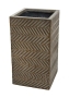 Кашпо Nobilis Marco "Fishbone fossil wood Column" (файкостоун), 25х25хH45 см