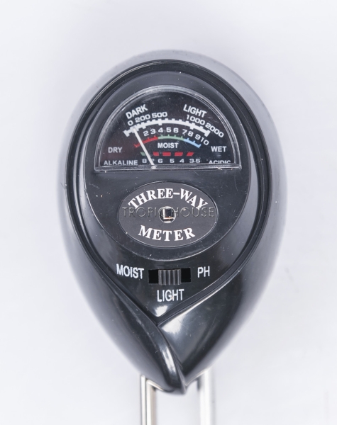 Прибор для измерения влажности почвы, черный (круглый)