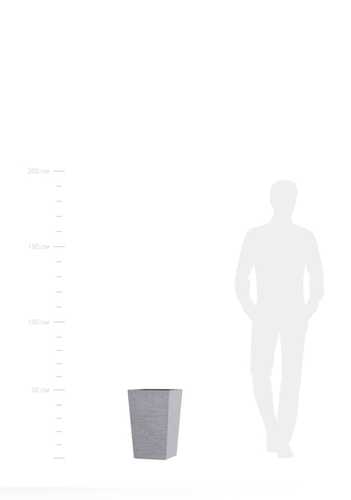 Кашпо CONCRETIKA CONIC EROSIA WHITE