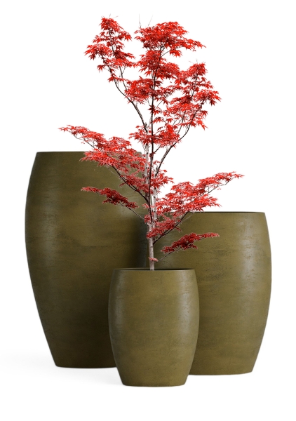 Кашпо CONCRETIKA OVAL AVOCADO GREEN