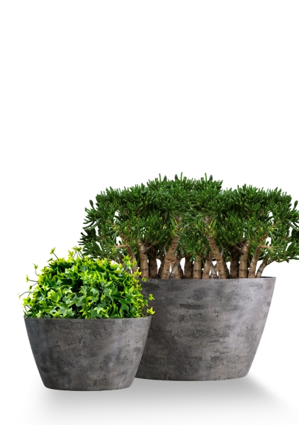 Кашпо CONCRETIKA BOWL CONCRETE GREY DARK