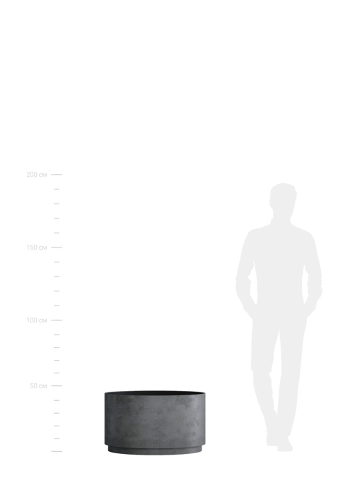 Кашпо CONCRETIKA CYLINDERXL SMOKEY BLUE