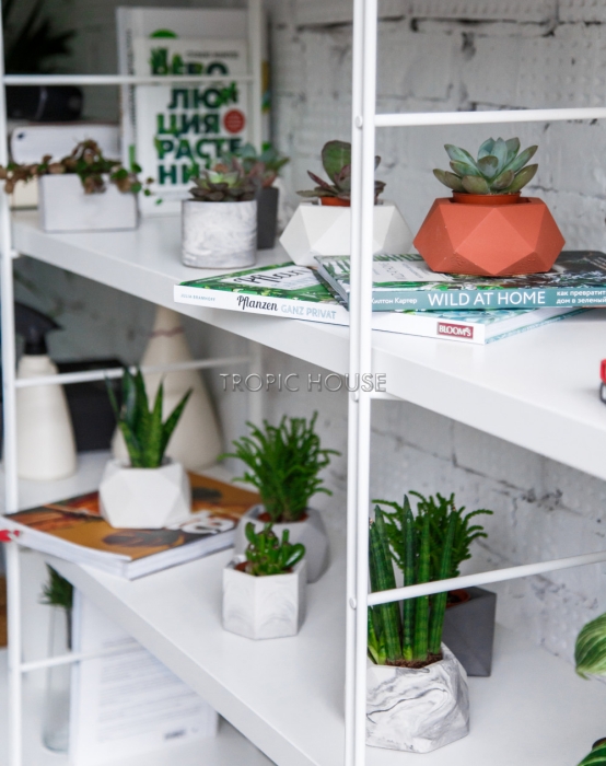 Кашпо бетонное настольное ТН 08