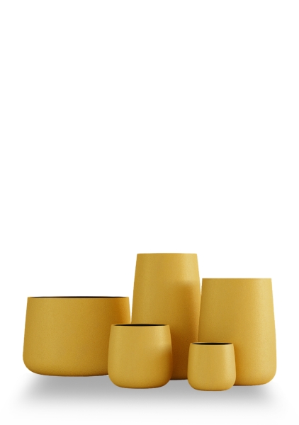 Кашпо CONCRETIKA CONE GOLD