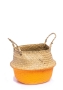 Корзина большая оранжевый/крафт