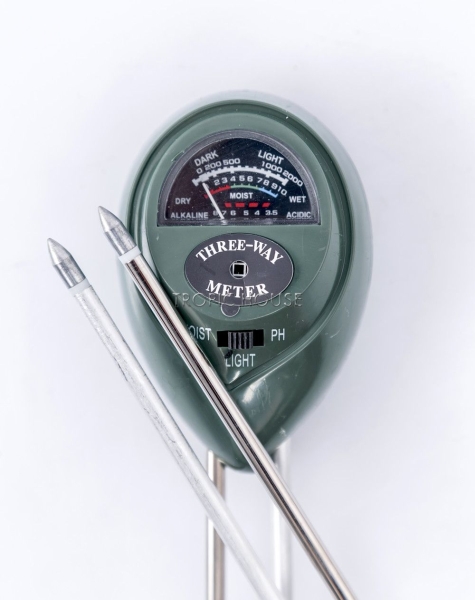 Прибор для измерения влажности почвы, темно-зеленый (круглый)