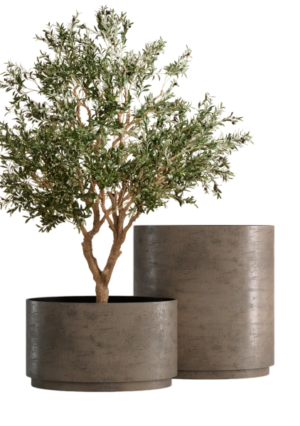Кашпо CONCRETIKA CYLINDERXL SMOKEY GREY