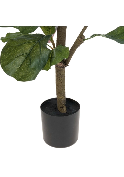 Дерево искусственное в кашпо "Фикус Лирата", Н120 см, 57 листьев
