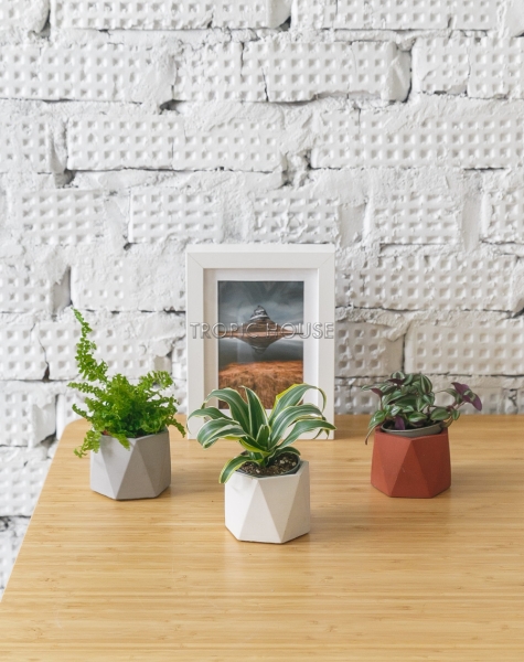 Кашпо бетонное настольное ТН 18