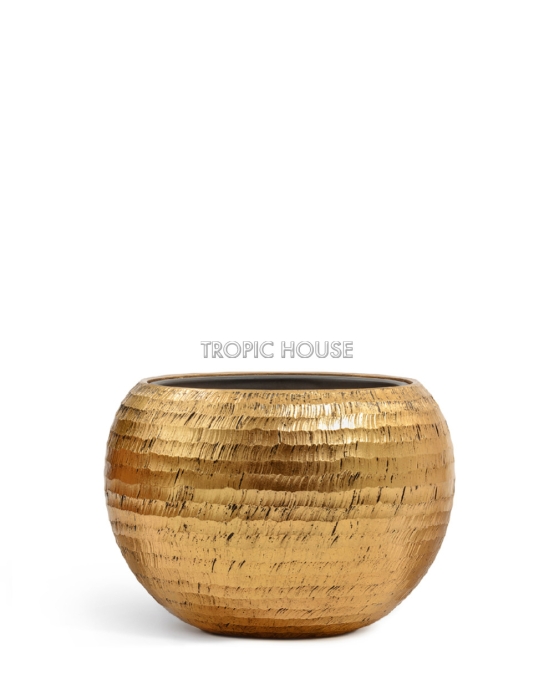 Кашпо TREEZ Effectory, Полусфера, Чеканное золото