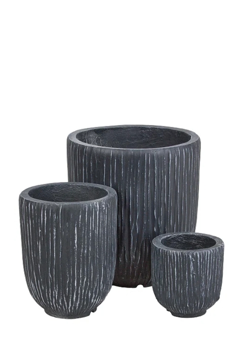 Кашпо Nobilis Marco "Ribs graphite Jar"