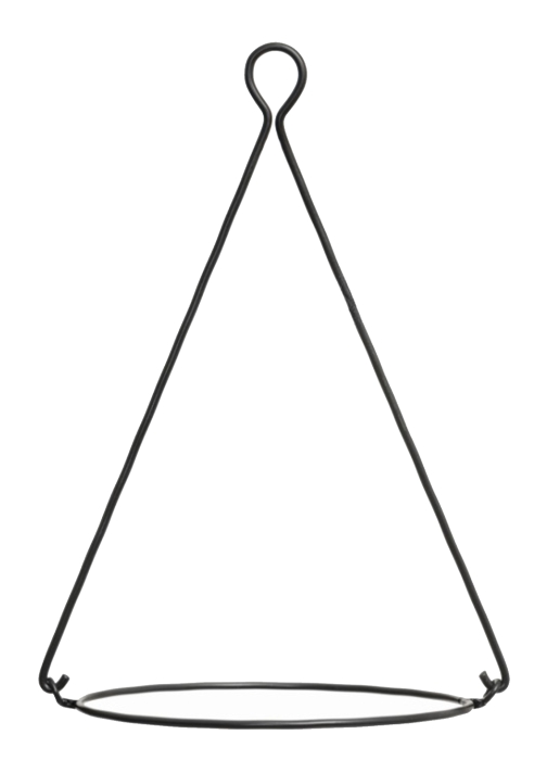 Кашпо TREEZ Effectory, Beton, Полусфера подвесная, Тёмно-серый бетон