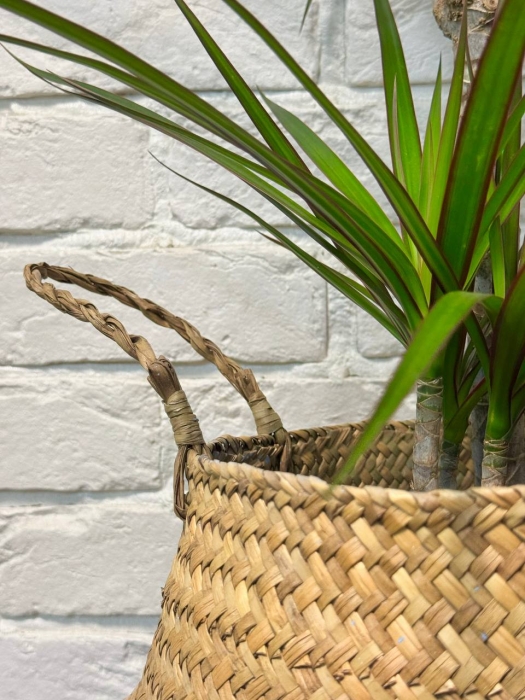 Корзина большая синий/крафт