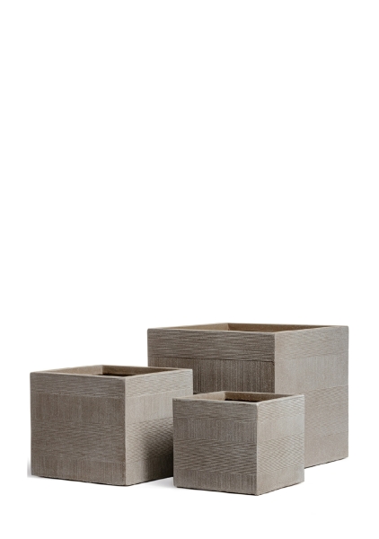 Кашпо TREEZ ERGO, Graphics, Куб, Капучино