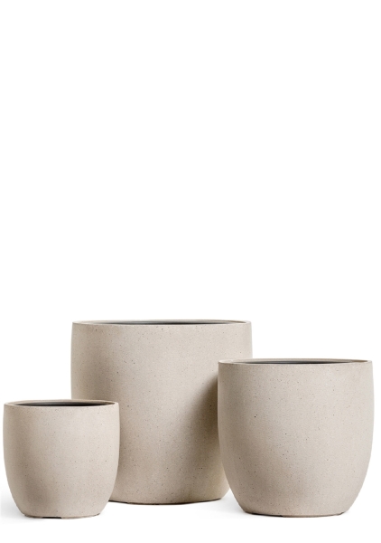 Кашпо TREEZ Effectory, Большой округлый конус, Белый песок